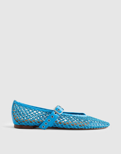 Madewell The Remy Mary Jane Flat Tropical Blue