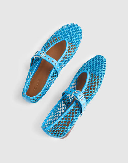 Madewell The Remy Mary Jane Flat Tropical Blue