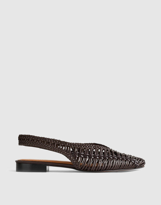 Madewell The Harpor Slingback Flat Dark Carob