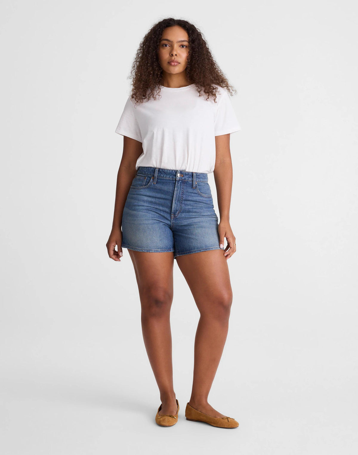 Madewell The Curvy Perfect Vintage Mid-Length Jean Short Irmo Wash