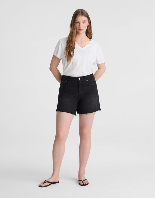 Madewell The Curvy Perfect Vintage Mid-Length Jean Short Catalani Wash