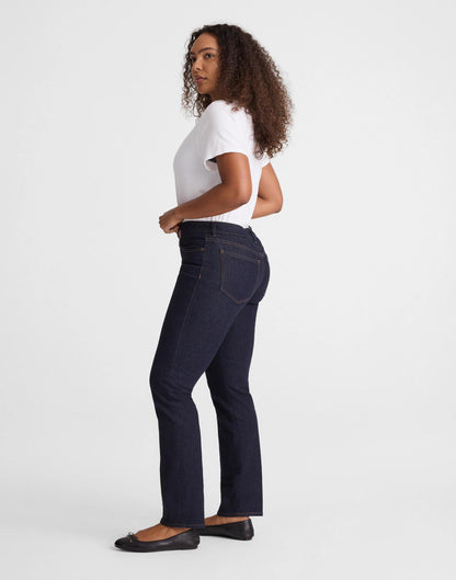 Madewell The Curvy Jules Slim-Straight Jean in Rinse Wash Rinse Wash