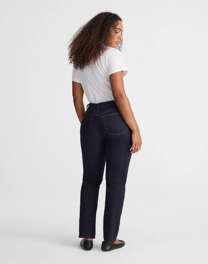 Madewell The Curvy Jules Slim-Straight Jean in Rinse Wash Rinse Wash