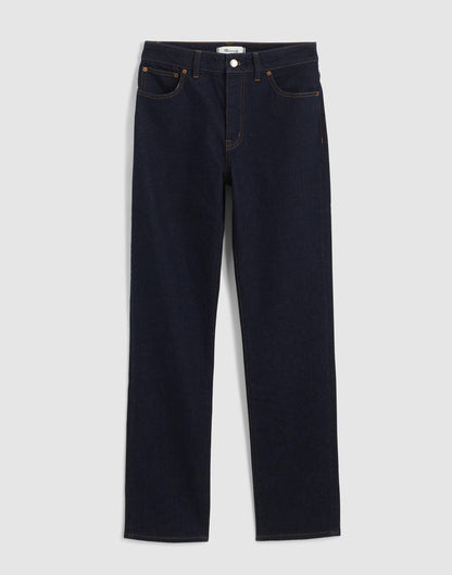 Madewell The Curvy Jules Slim-Straight Jean in Rinse Wash Rinse Wash