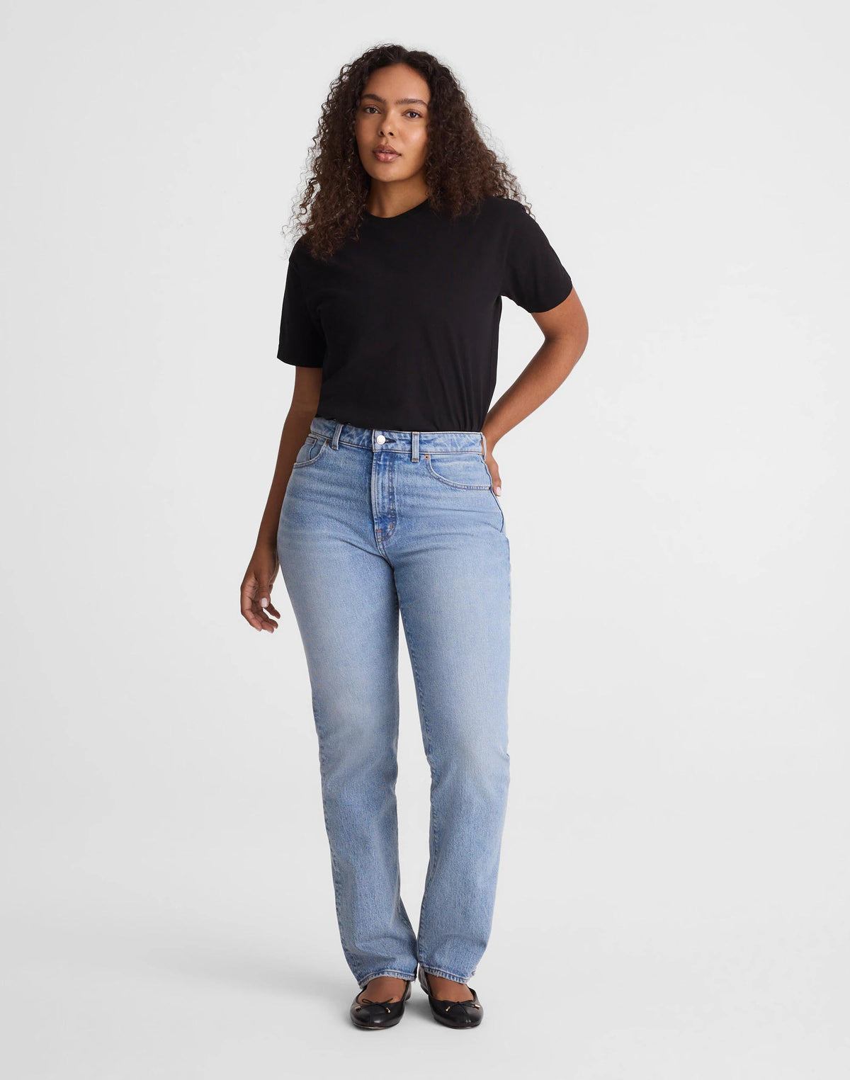 Madewell The Curvy Longline Straight Jean Raebrook Wash