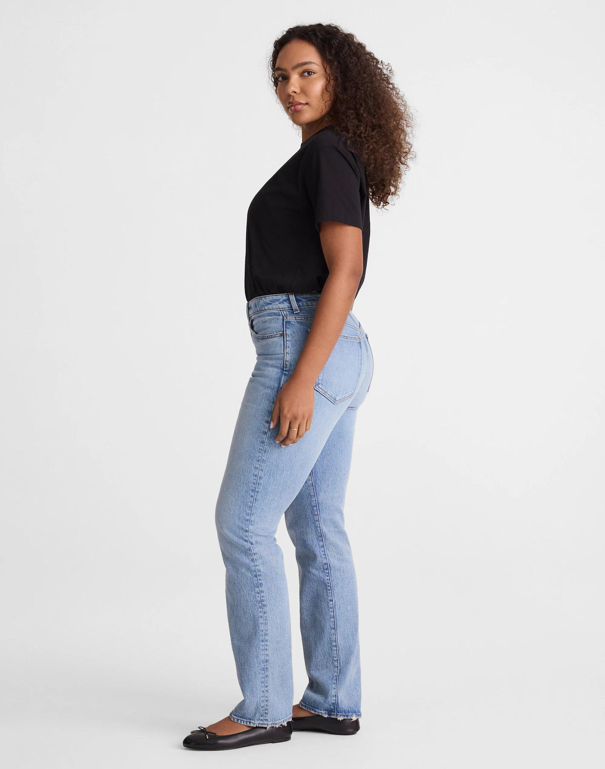 Madewell The Curvy Longline Straight Jean Raebrook Wash