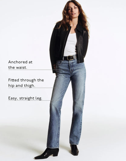 Madewell The Curvy Longline Straight Jean Raebrook Wash