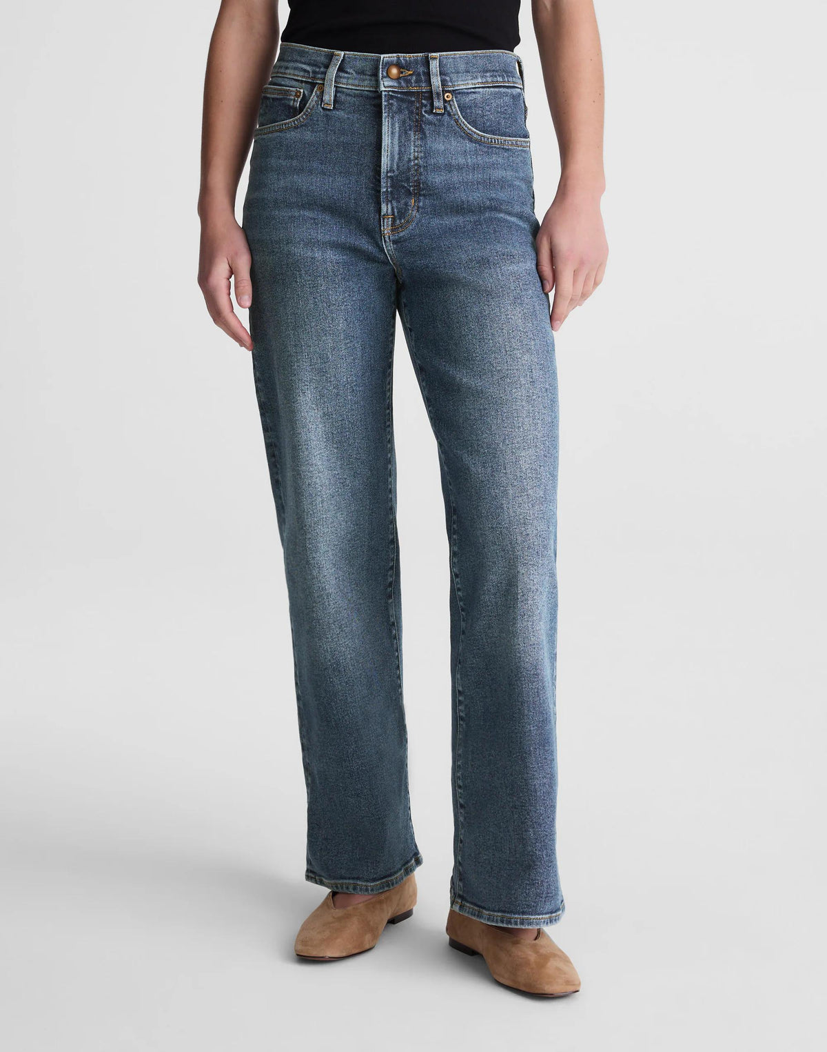 Madewell Short Circular Wide-Leg Jean Soft Indigo Wash