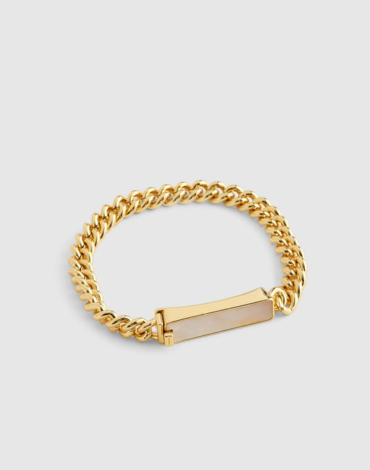 Madewell Mother-of-Pearl Bar Chain Bracelet Mother Of Pearl