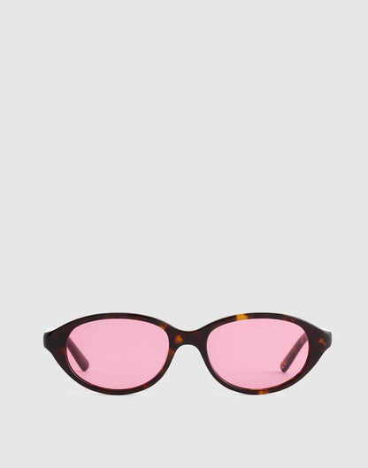 Madewell The Solina Oval Sunglasses Whisky Tort