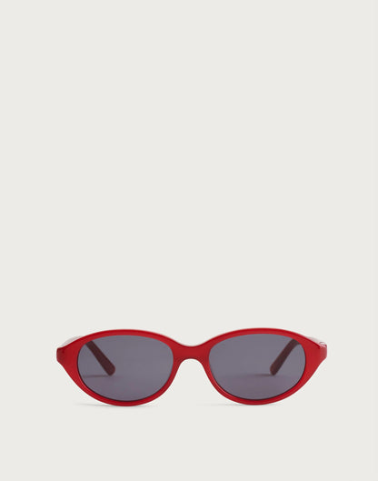 Madewell The Solina Oval Sunglasses Pomegranate Seed