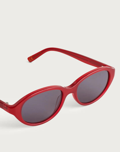 Madewell The Solina Oval Sunglasses Pomegranate Seed