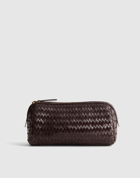 Madewell The Signature Woven Zip Pouch Coffee Bean
