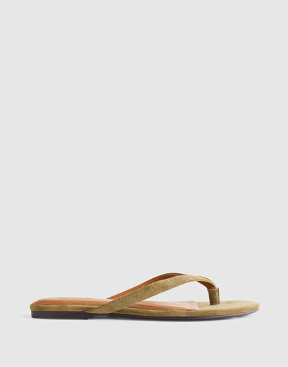 Madewell The Iggy Thong Sandal Safari Khaki