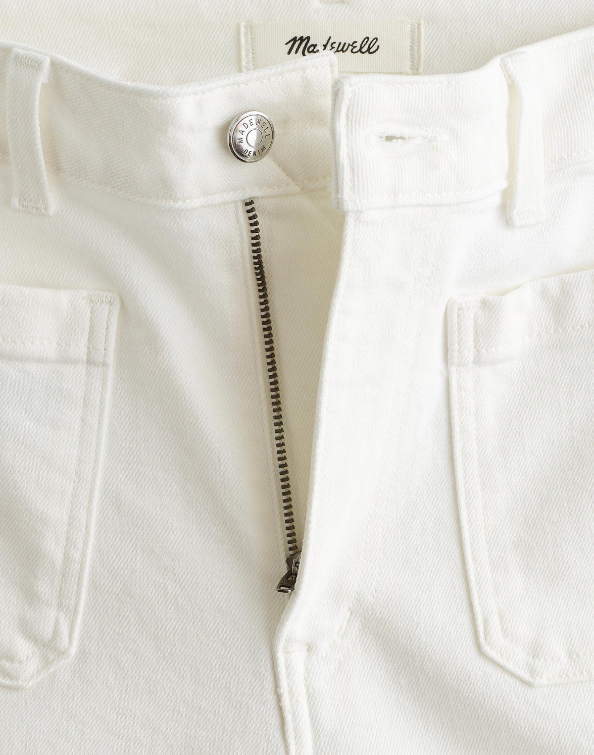 Madewell The Curvy Emmy Wide-Leg Jean in Super Stretch Denim Tile White