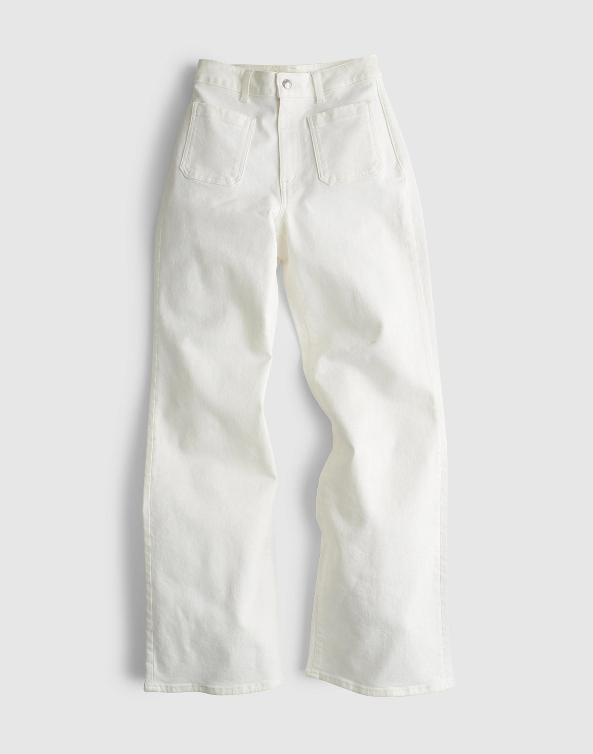 Madewell The Curvy Emmy Wide-Leg Jean in Super Stretch Denim Tile White