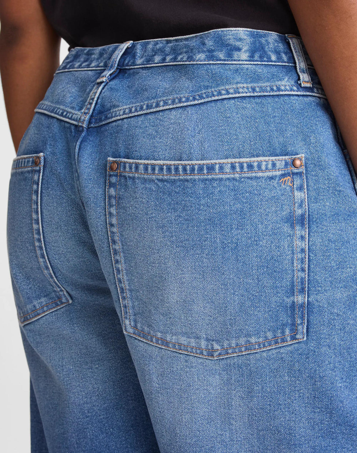 Madewell The Curvy Essex Long Baggy Short Retro Bright Wash