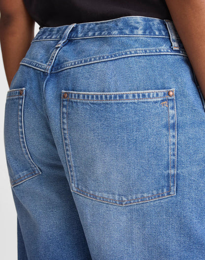 Madewell The Curvy Essex Long Baggy Short Retro Bright Wash