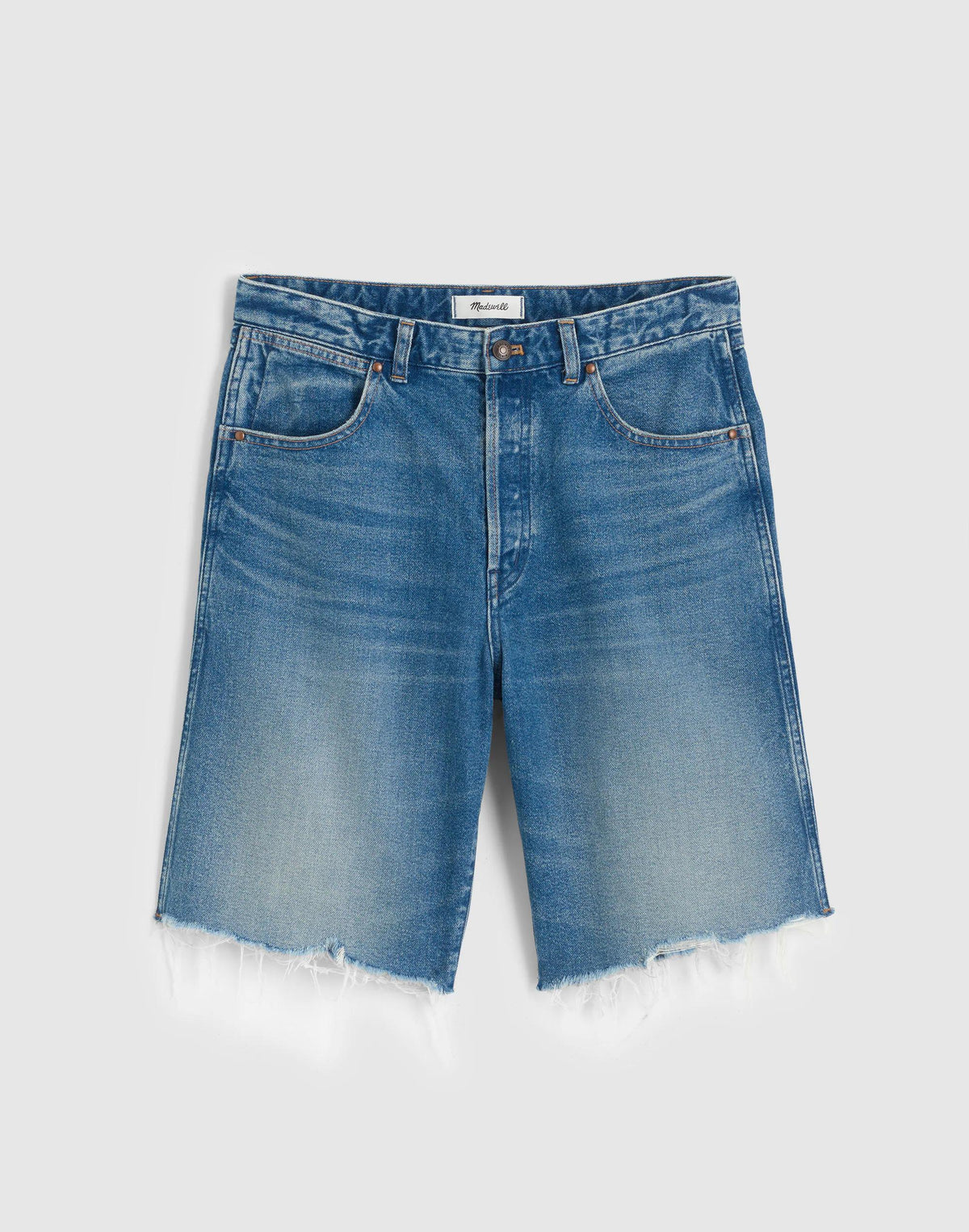 Madewell The Curvy Essex Long Baggy Short Retro Bright Wash