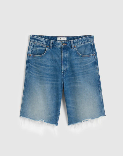 Madewell The Curvy Essex Long Baggy Short Retro Bright Wash