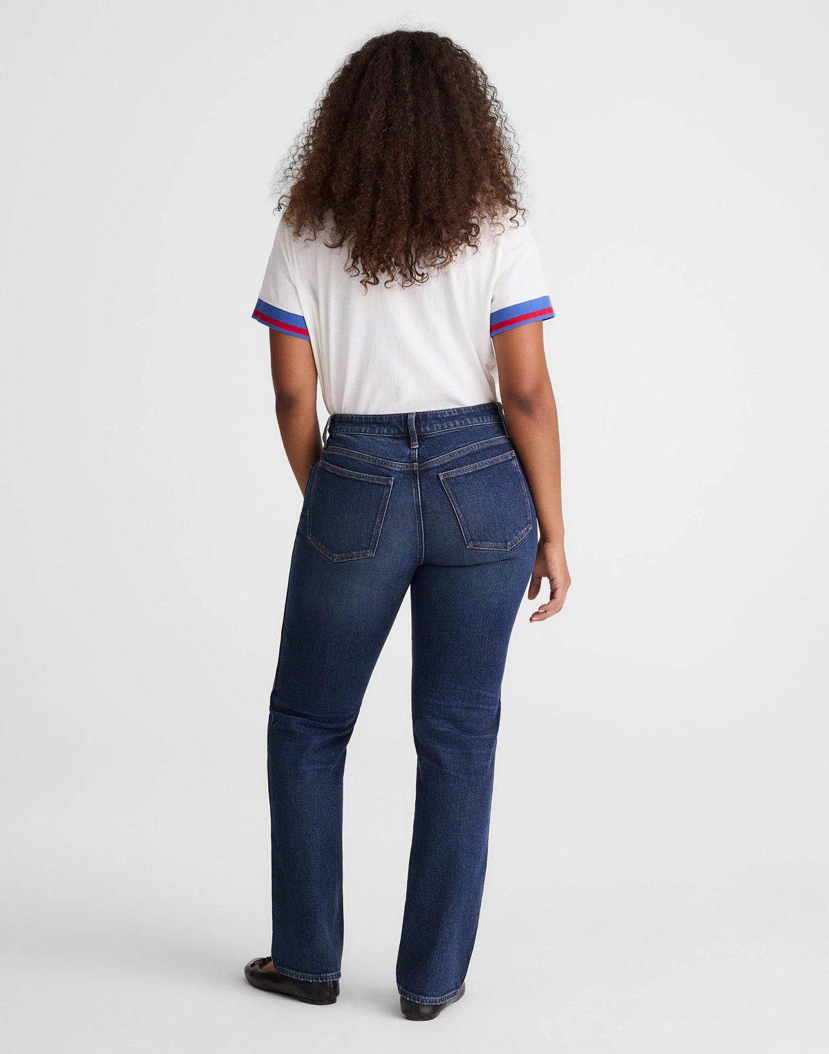 Madewell The Curvy Longline Straight Jean Midnight Waters Wash