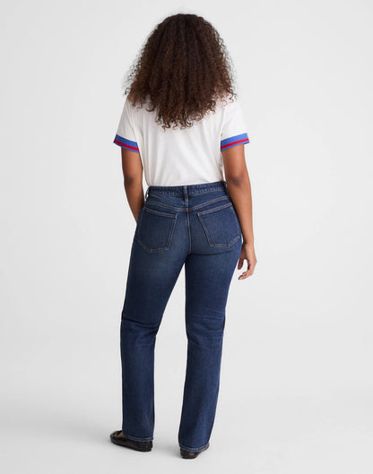 Madewell The Curvy Longline Straight Jean Midnight Waters Wash