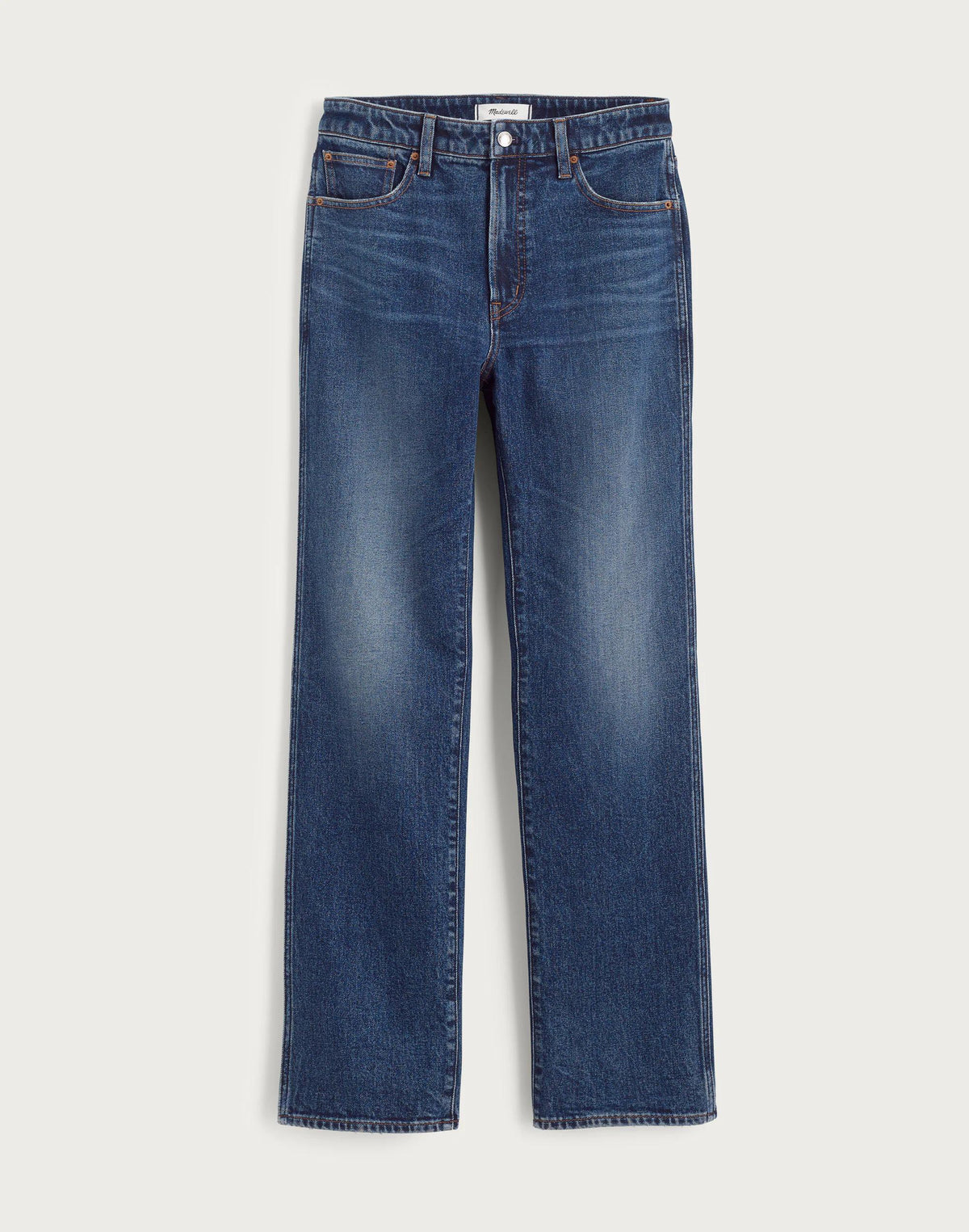 Madewell The Curvy Longline Straight Jean Midnight Waters Wash