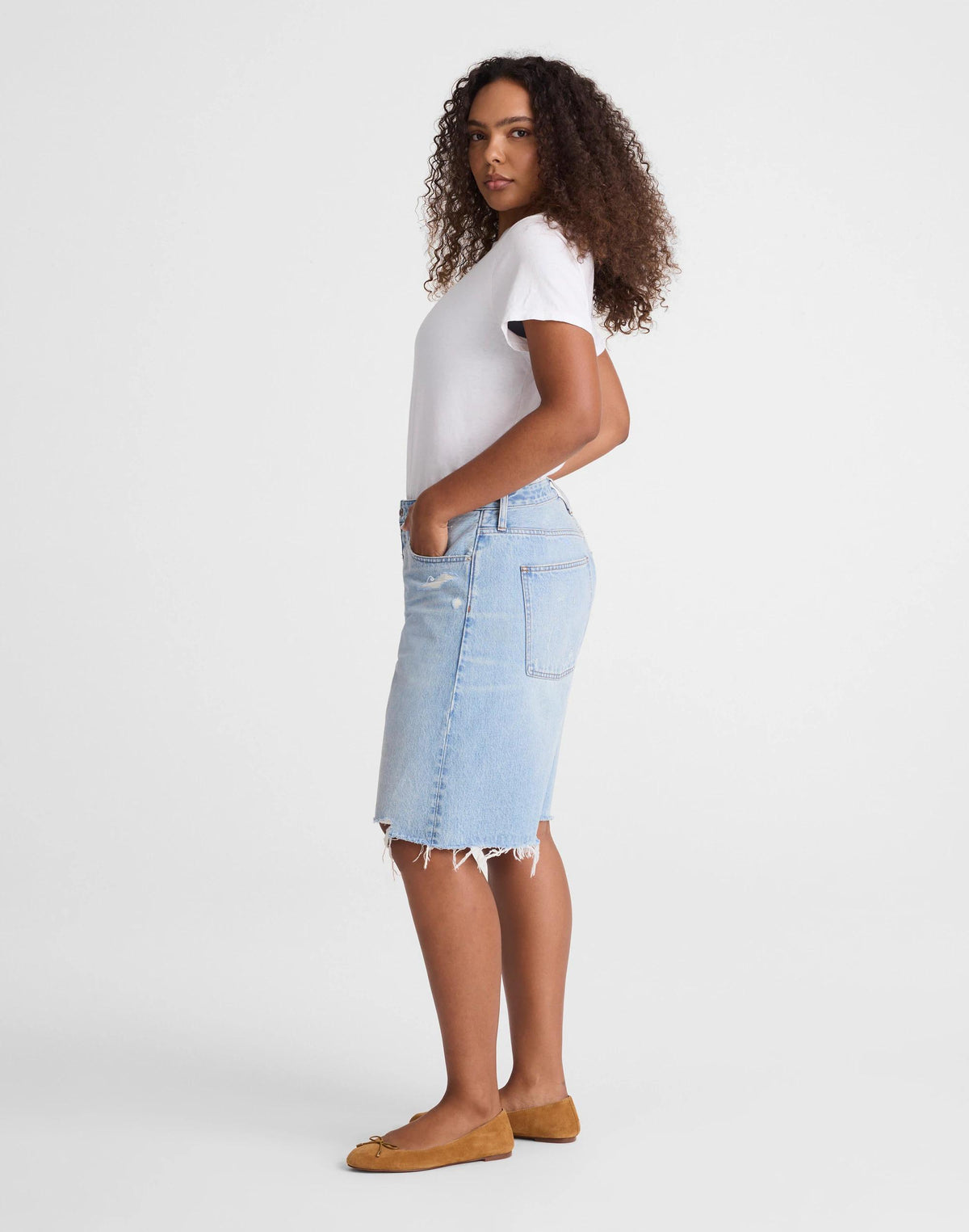 Madewell The Curvy Essex Long Baggy Short Londe Wash