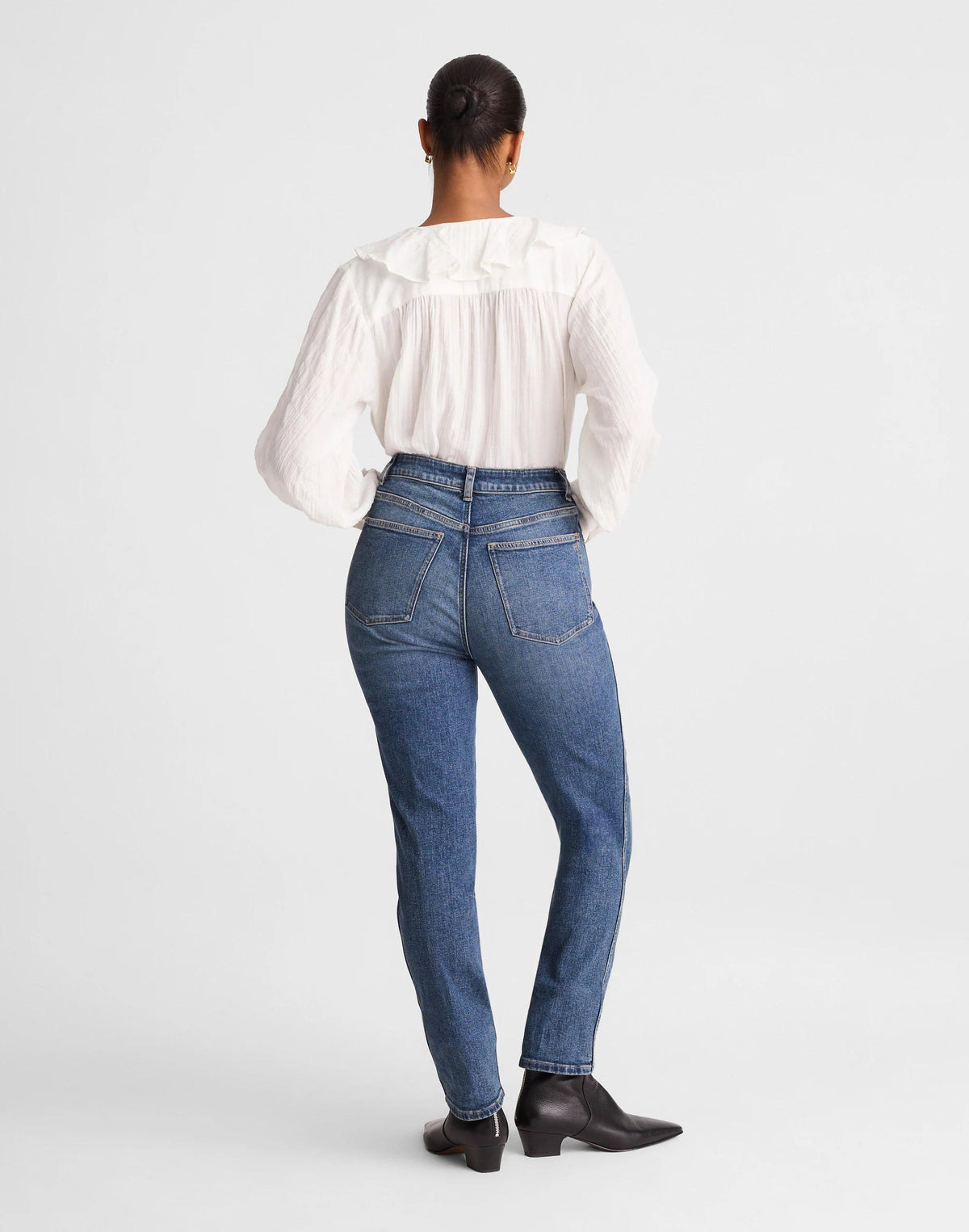 Madewell The Curvy Pencil Jean in Super Stretch Denim Concho Wash