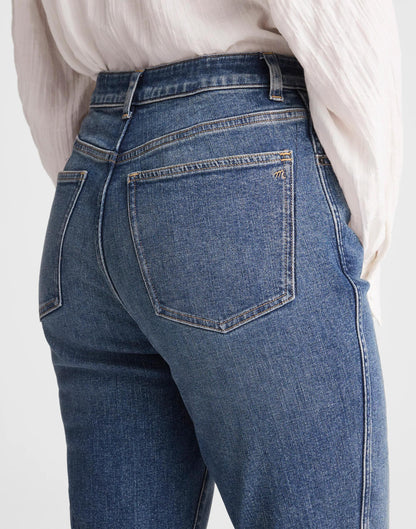 Madewell The Curvy Pencil Jean in Super Stretch Denim Concho Wash