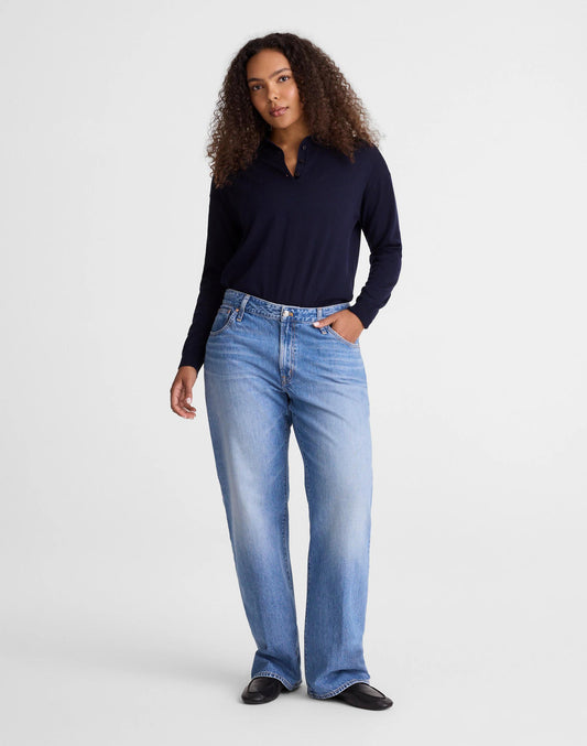Madewell The Curvy Low-Rise Loose Jean in Midvale Wash Midvale Wash
