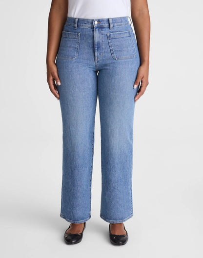 Madewell The Curvy Emmett Wide-Leg Jean Driftwater Wash