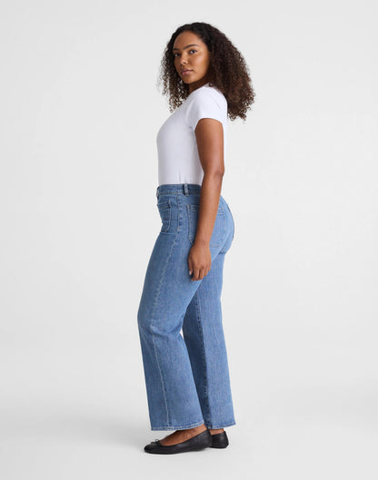 Madewell The Curvy Emmett Wide-Leg Jean Driftwater Wash