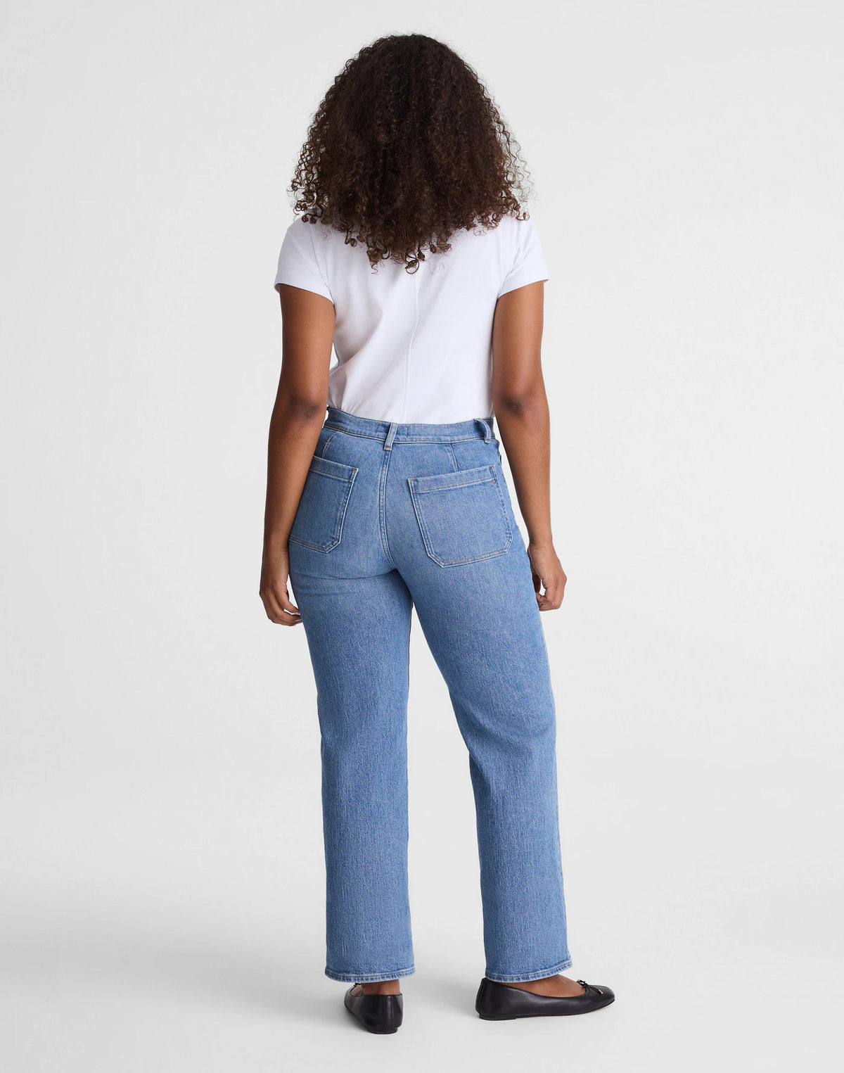 Madewell The Curvy Emmett Wide-Leg Jean Driftwater Wash