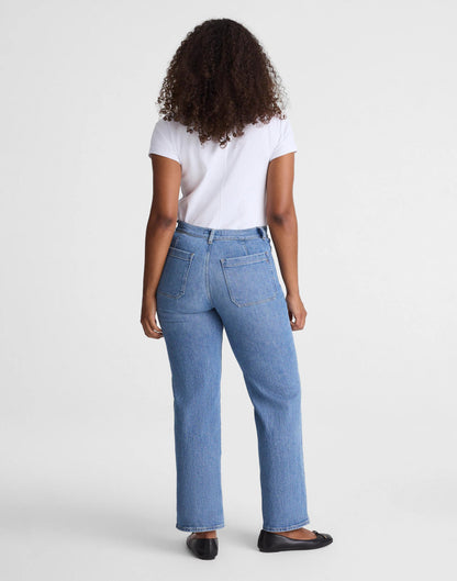 Madewell The Curvy Emmett Wide-Leg Jean Driftwater Wash