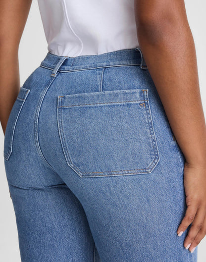 Madewell The Curvy Emmett Wide-Leg Jean Driftwater Wash