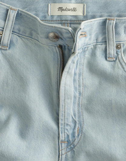 Madewell The Short Darted Barrel-Leg Jean in Airy Denim Laguna Wash
