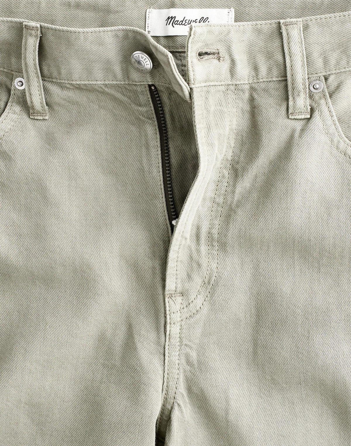Madewell The Short Perfect Vintage Wide-Leg Jean in Airy Denim Chateau Olive