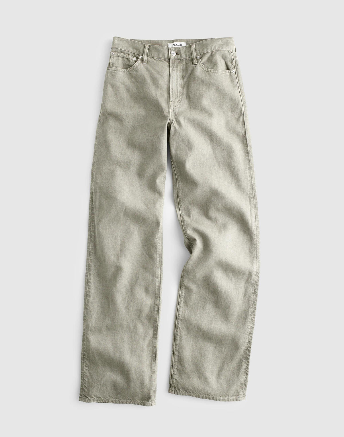 Madewell The Short Perfect Vintage Wide-Leg Jean in Airy Denim Chateau Olive