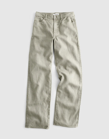 Madewell The Short Perfect Vintage Wide-Leg Jean in Airy Denim Chateau Olive