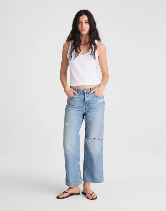 Madewell Short Low-Slung Baggy Crop Jean Larson Wash