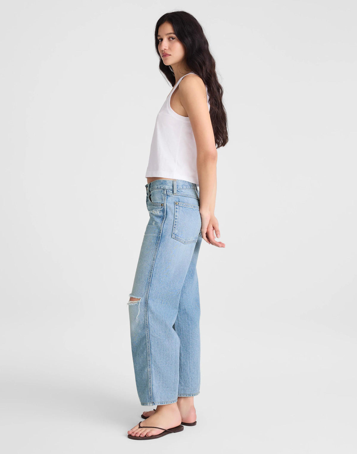Madewell Short Low-Slung Baggy Crop Jean Larson Wash