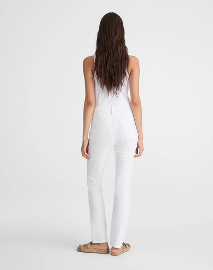 Madewell The Short Pencil Jean in Super Stretch Denim Tile White