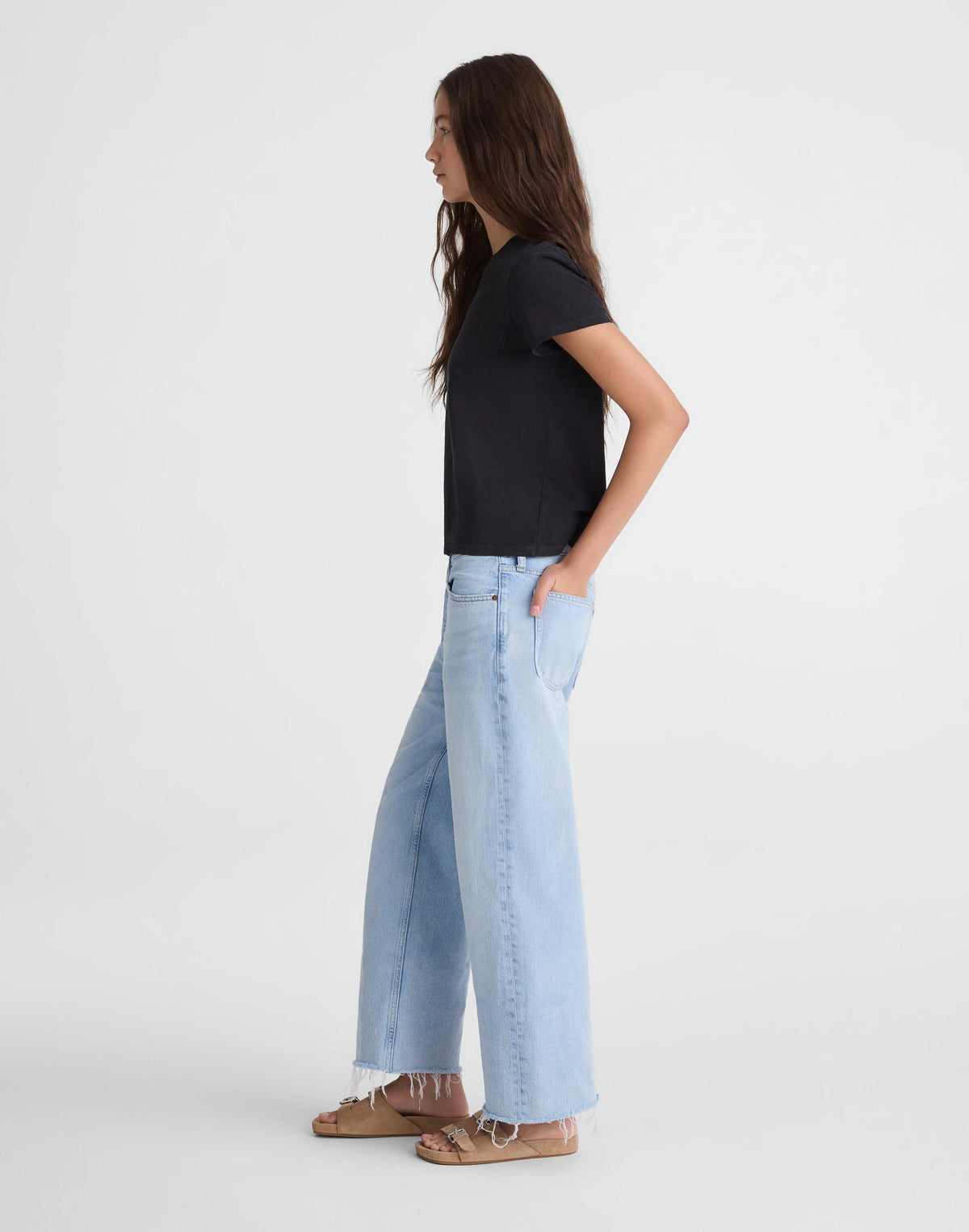 Madewell Short Low-Slung Baggy Crop Jean Foster Wash