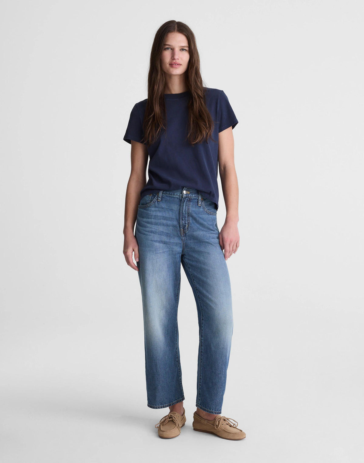 Madewell The Short Perfect Vintage Wide-Leg Crop Jean in Airy Denim Solstice Wash