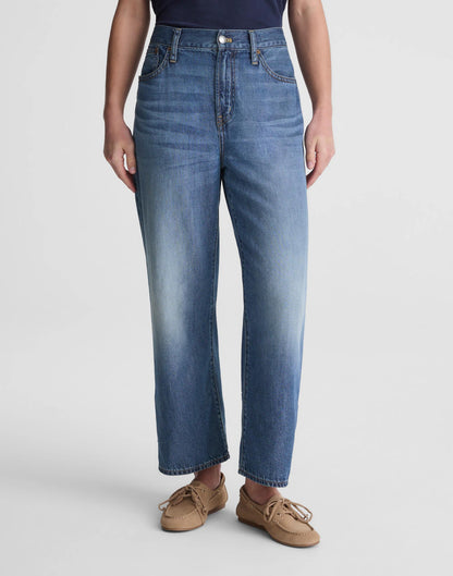 Madewell The Short Perfect Vintage Wide-Leg Crop Jean in Airy Denim Solstice Wash