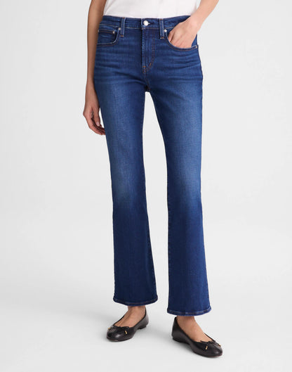 Madewell The Short Flare Crop Jean in Super Stretch Denim Osgoode Wash