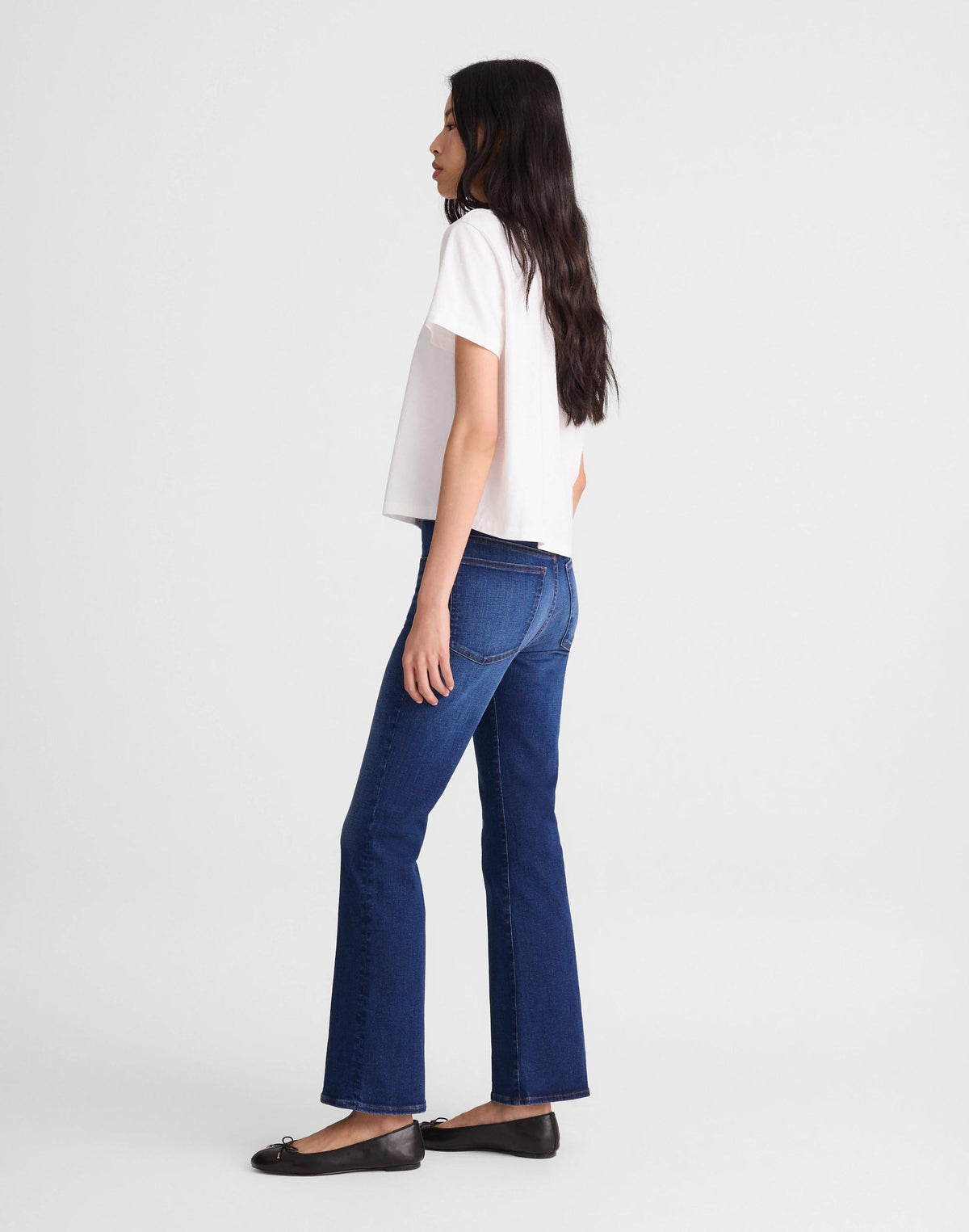 Madewell The Short Flare Crop Jean in Super Stretch Denim Osgoode Wash
