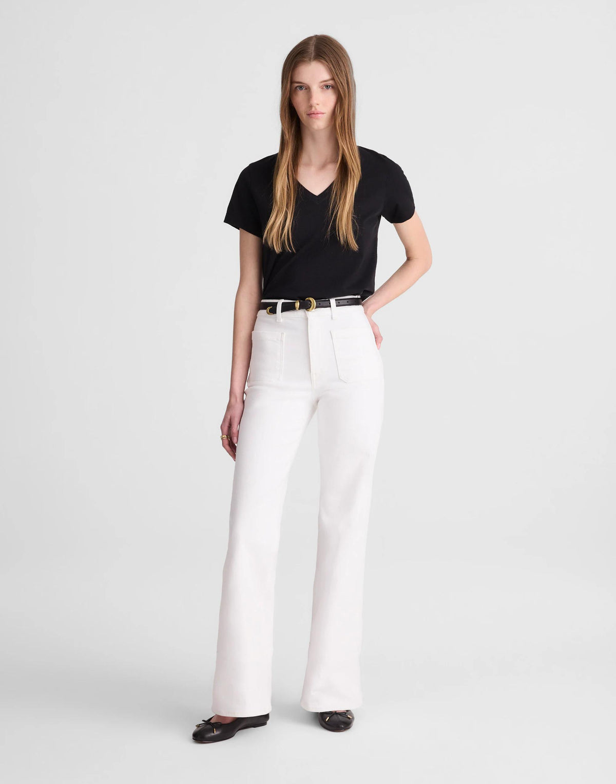 Madewell The Short Emmy Wide-Leg Jean Tile White