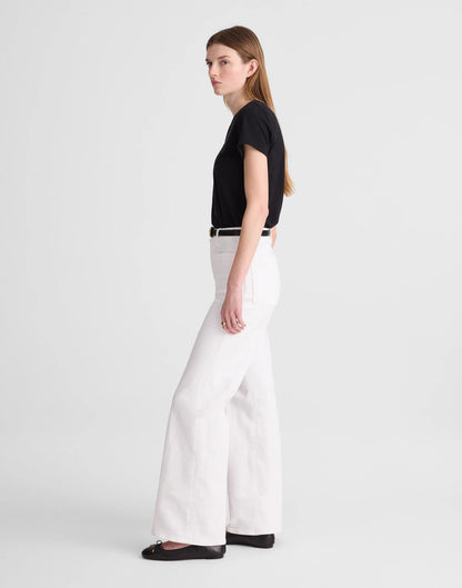 Madewell The Short Emmy Wide-Leg Jean Tile White